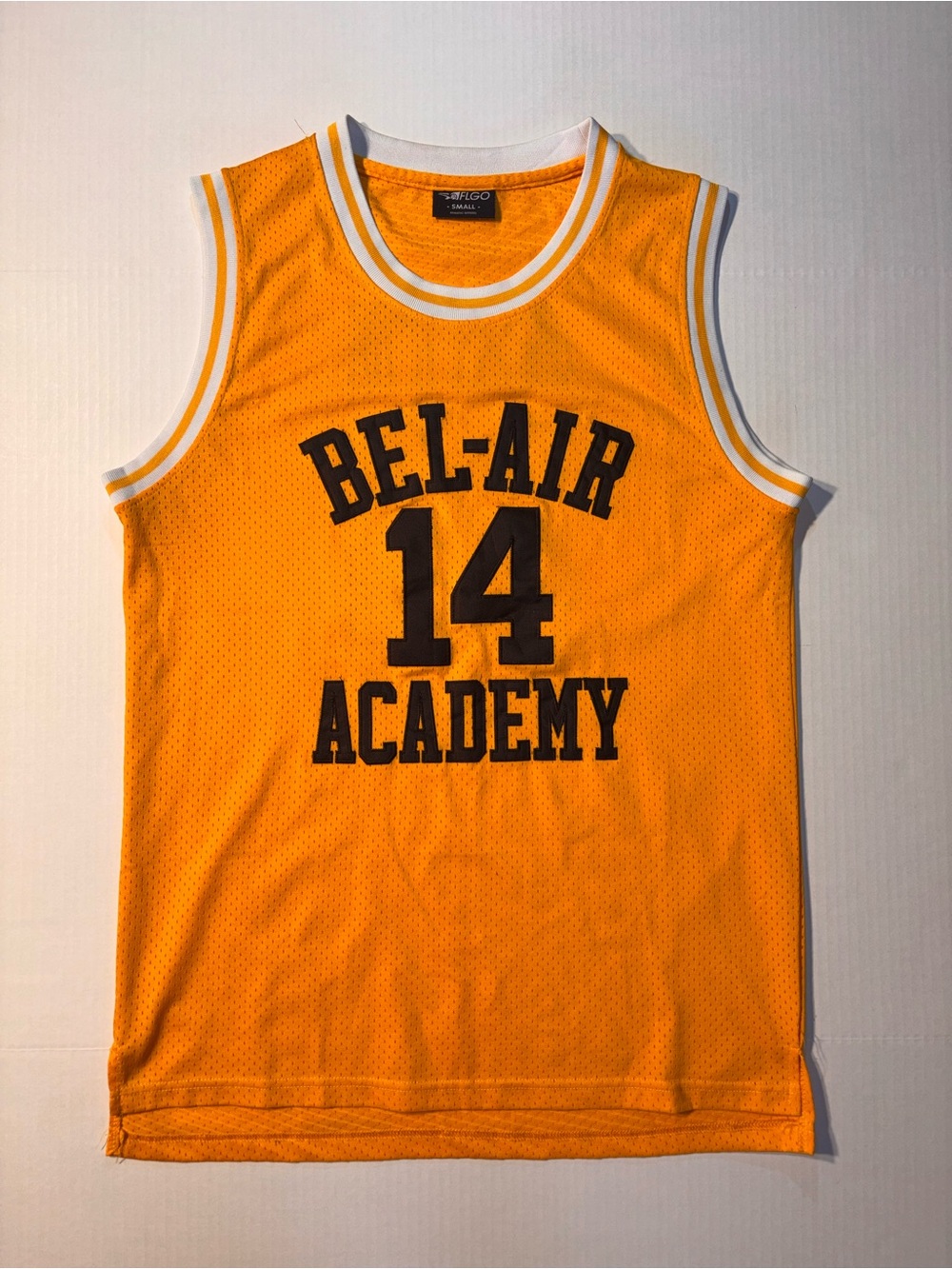 Bel Air Academy #14 Will Smith Stitched Yellow Basketball Jersey Sz Medium